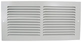 ProSource BBRA14X6 Baseboard Register, 15-3/4 in L, 7-3/4 in W, 50 deg Air Deflection, Steel, White
